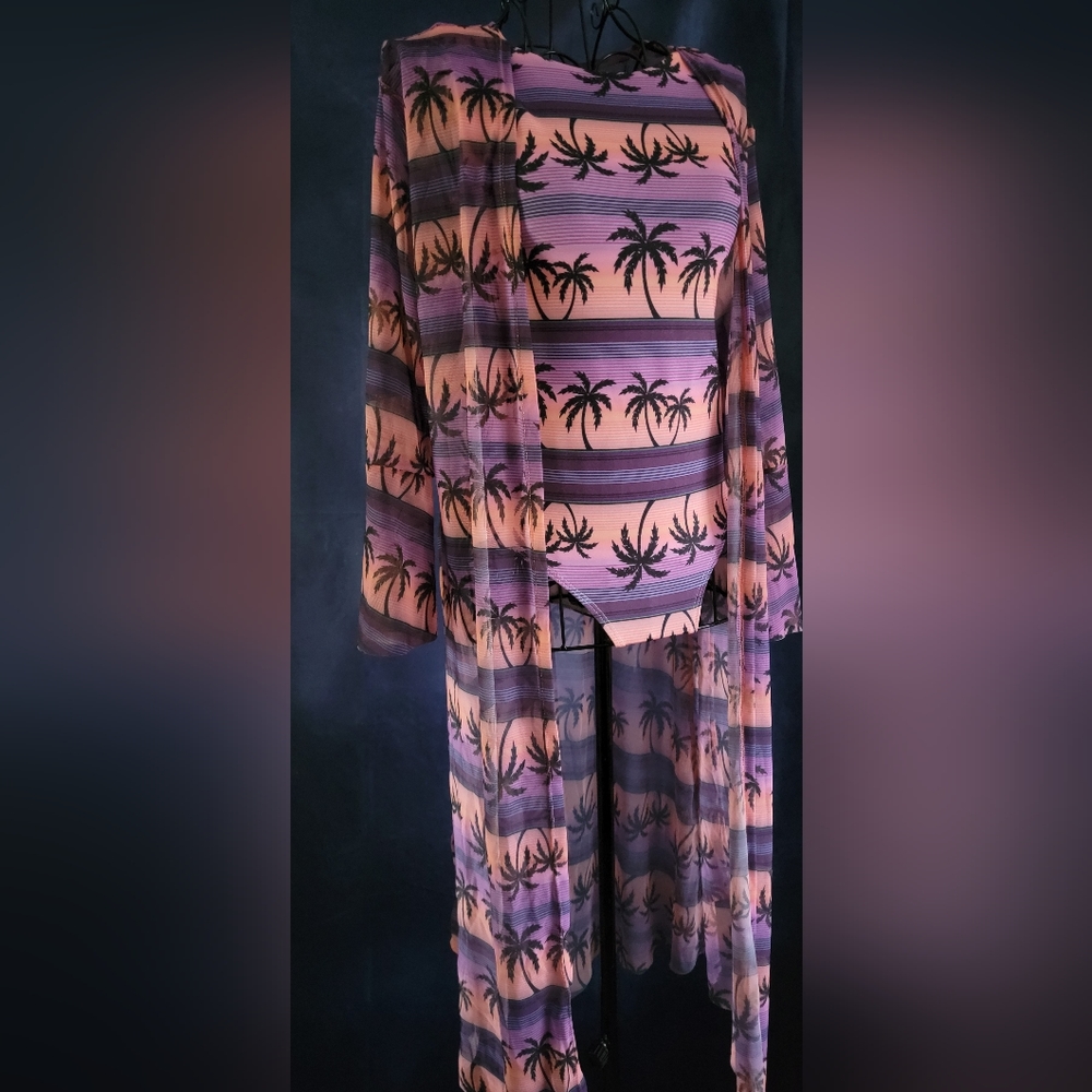 Set 2 pcs :Swimsuit and beach cover-up
